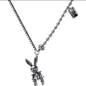 Vintage Bunny Pendant Necklace